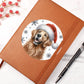 Christmas Dog - Curly-Coated Retriever - Vegan Leather Journal