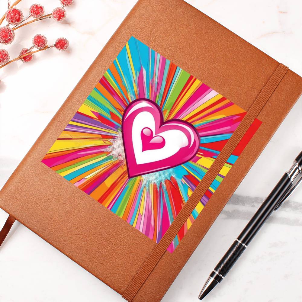 Valentine's Day Pop Art 08 - Vegan Leather Journal