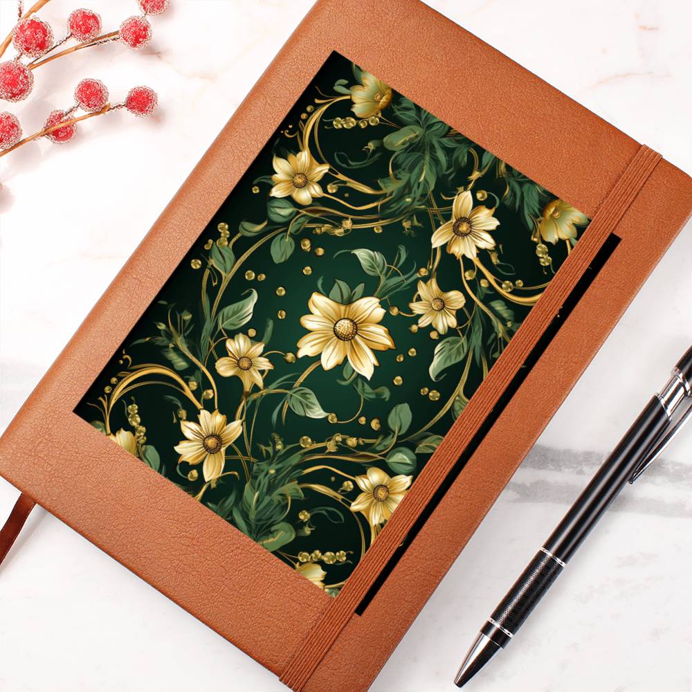 Ornate Gold Cover 086 - Vegan Leather Journal