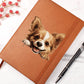 Russian Toy Peeking - Vegan Leather Journal