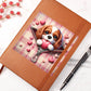 Valentine's Day Dog And Zipper 028 - Vegan Leather Journal