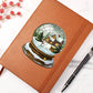 Watercolor Christmas Snow Globe 005 - Vegan Leather Journal