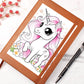 Cute Unicorn 103 - Vegan Leather Journal