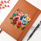 Floral Flower Wreath 059 - Vegan Leather Journal