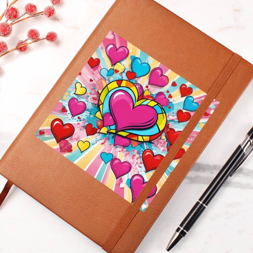 Valentine's Day Pop Art 02 - Vegan Leather Journal
