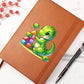 Colorful Baby Dinosaur 055 - Vegan Leather Journal