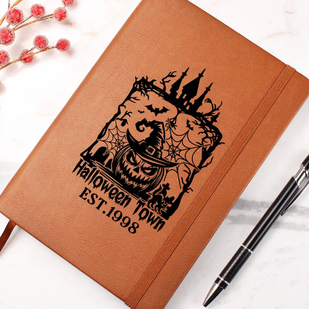 Vintage Halloween Signs 22 - Vegan Leather Journal