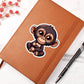 Cute Bonobo sticker 16 - Vegan Leather Journal