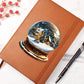 Watercolor Christmas Snow Globe 007 - Vegan Leather Journal