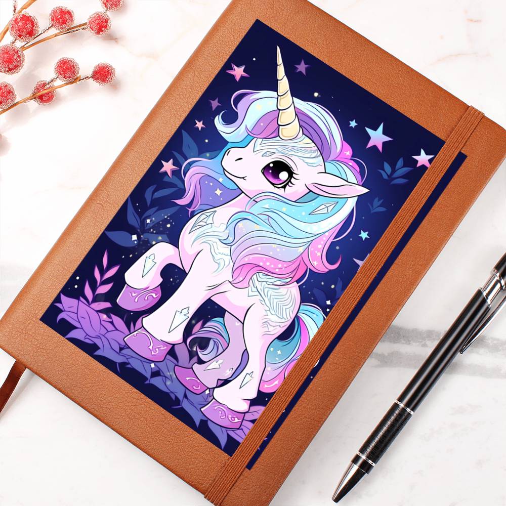 Cute Unicorn 063 - Vegan Leather Journal