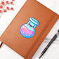 Cute Back to School Sticker 076 - Vegan Leather Journal