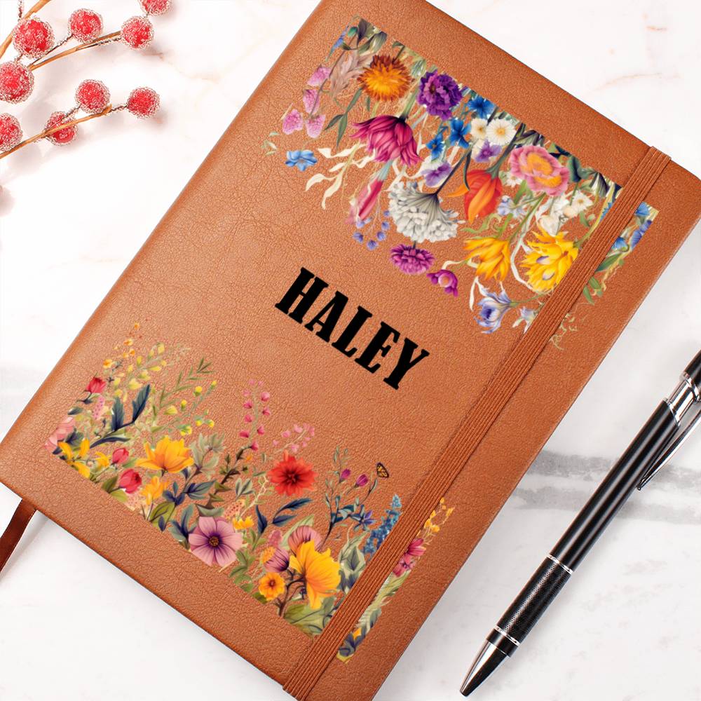 Haley (Botanical Blooms) - Vegan Leather Journal