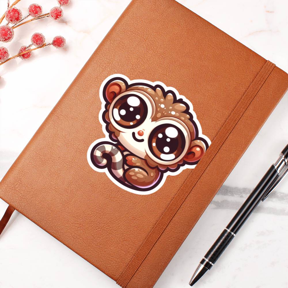 Cute Tarsier sticker 189 - Vegan Leather Journal