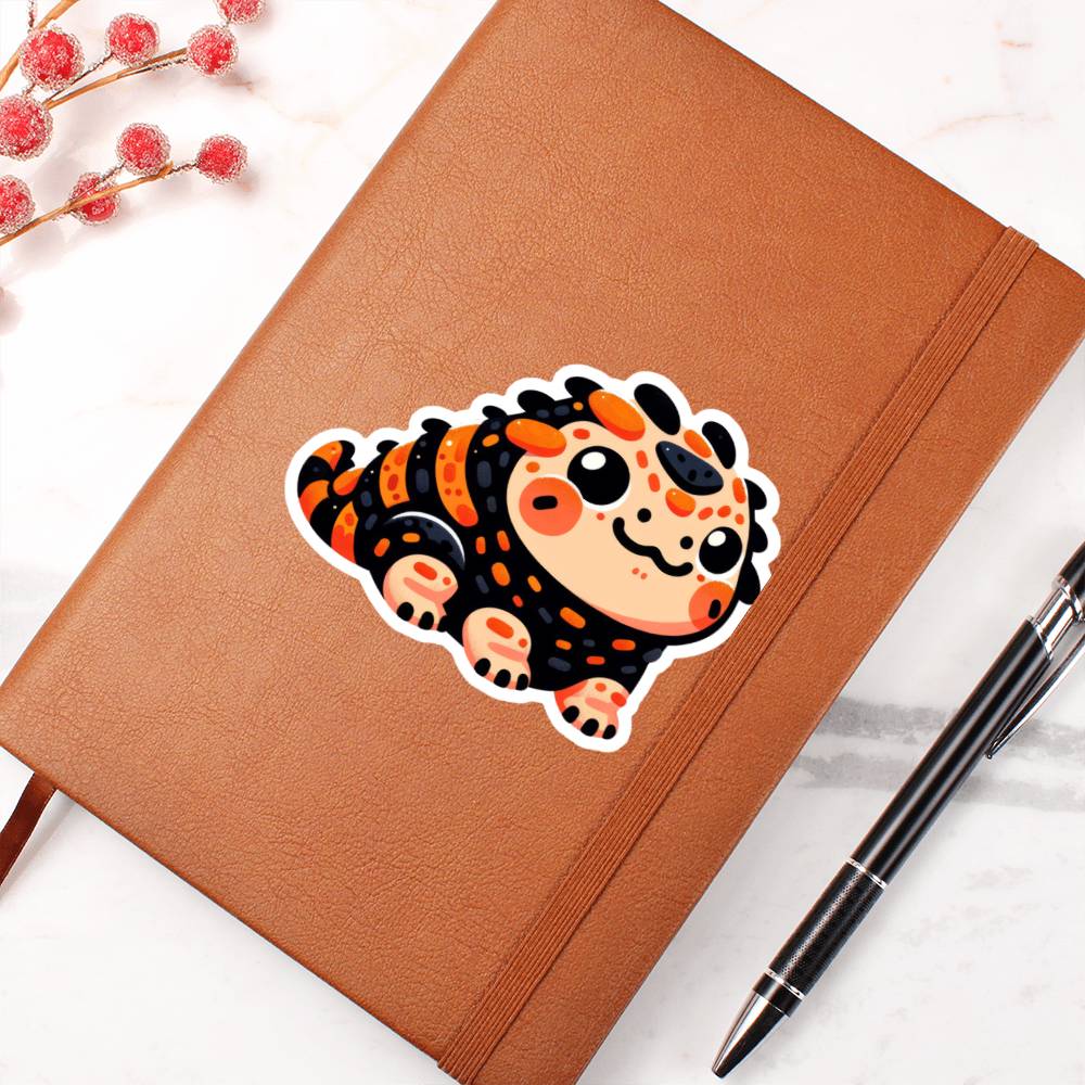 Cute Gila Monster sticker 58 - Vegan Leather Journal