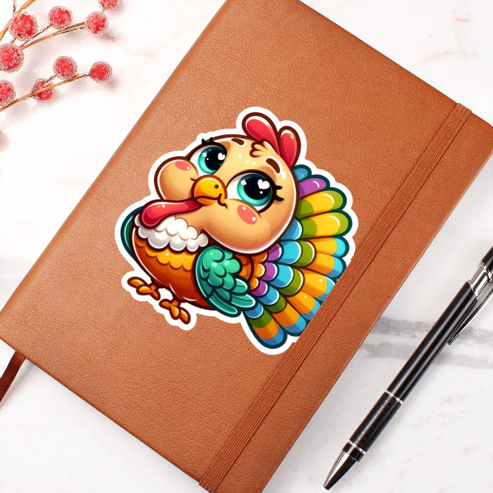 Cute Turkey sticker 200 - Vegan Leather Journal