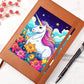 Cute Unicorn 123 - Vegan Leather Journal