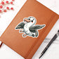 Cute Albatross sticker 03 - Vegan Leather Journal