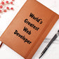 World's Greatest Web Developer v1 - Vegan Leather Journal