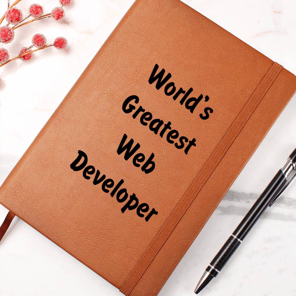 World's Greatest Web Developer v1 - Vegan Leather Journal