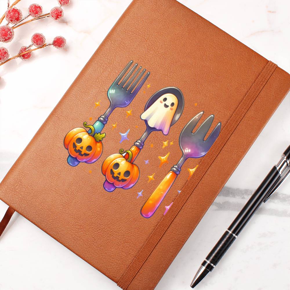 Cute Halloween Sticker 104 - Vegan Leather Journal