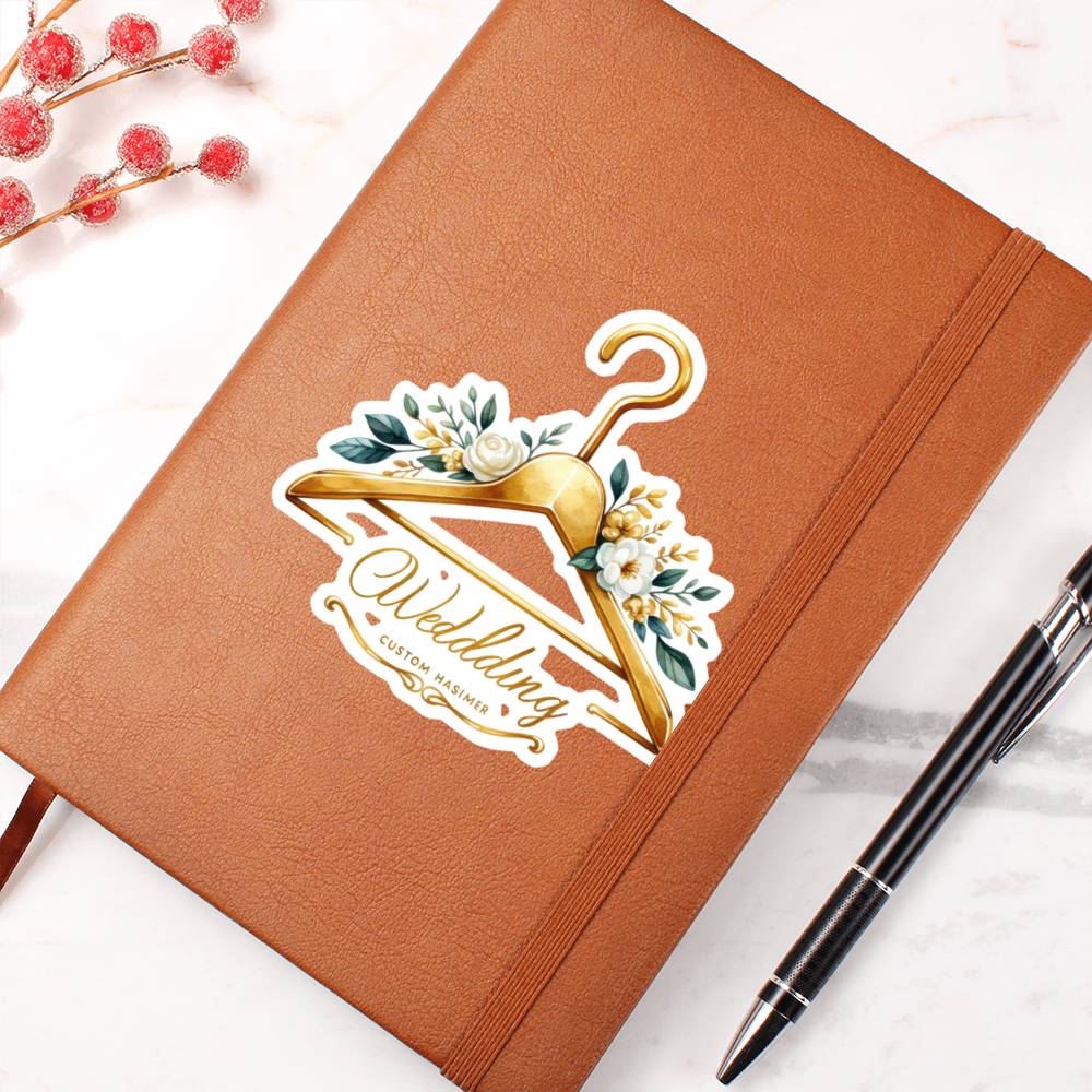 Luxury Wedding Decor Sticker 084 - Vegan Leather Journal