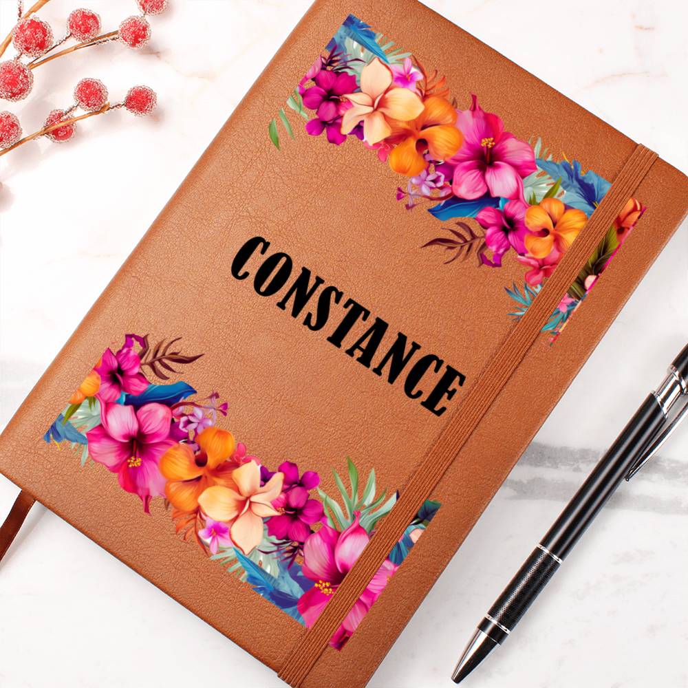 Constance (Tropical Flowers) - Vegan Leather Journal