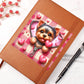 Valentine's Day Dog And Zipper 020 - Vegan Leather Journal
