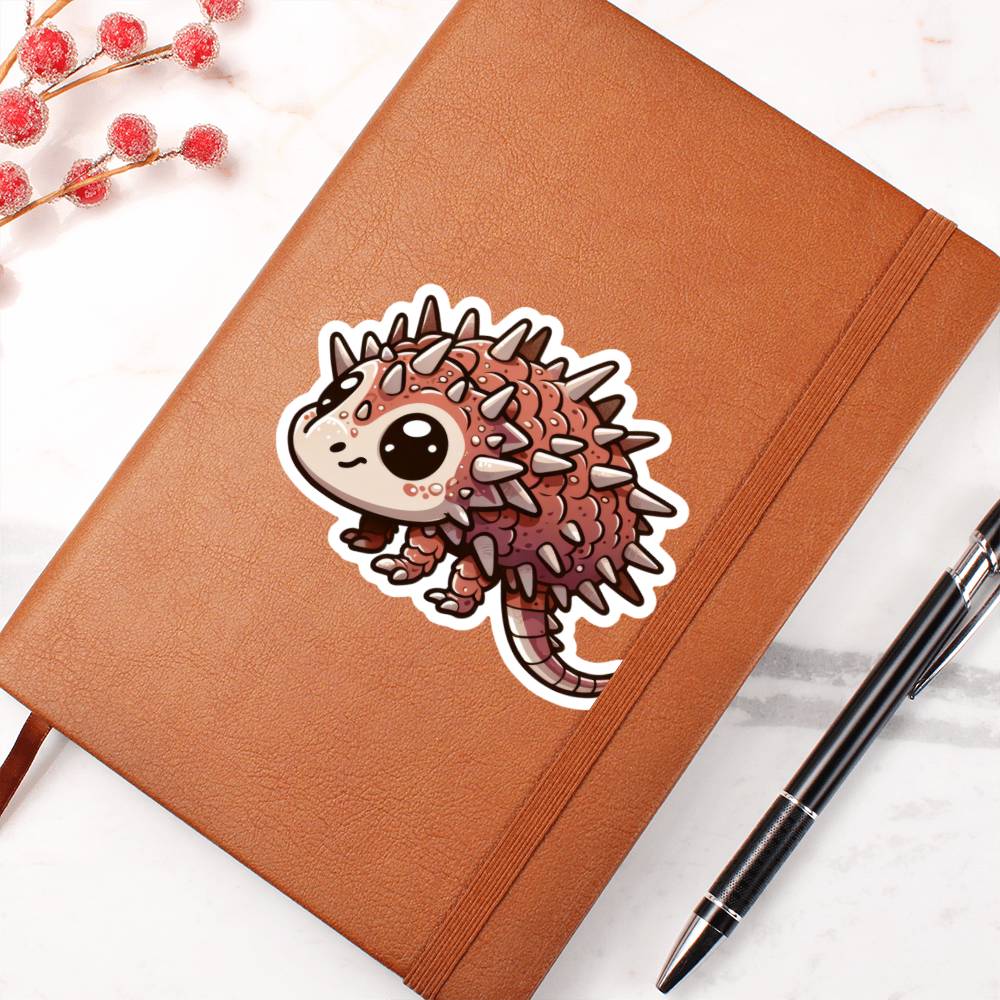 Cute Thorny devil sticker 192 - Vegan Leather Journal