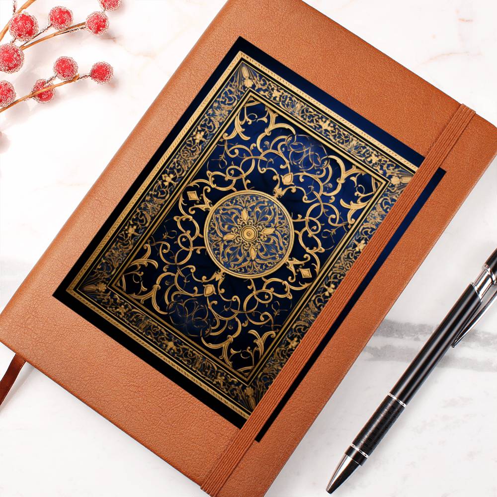 Ornate Gold Cover 012 - Vegan Leather Journal