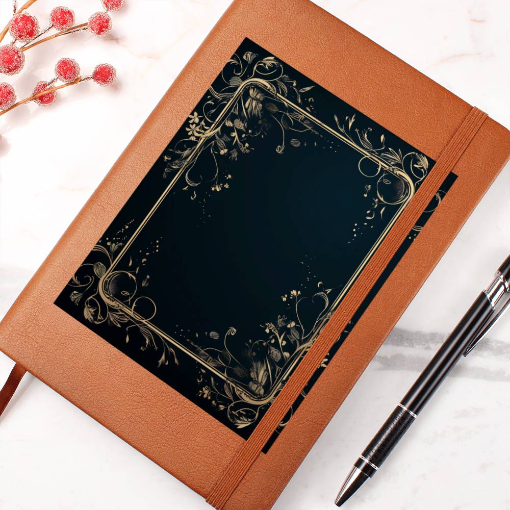 Ornate Gold Cover 125 - Vegan Leather Journal