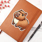 Cute Capybara sticker 20 - Vegan Leather Journal