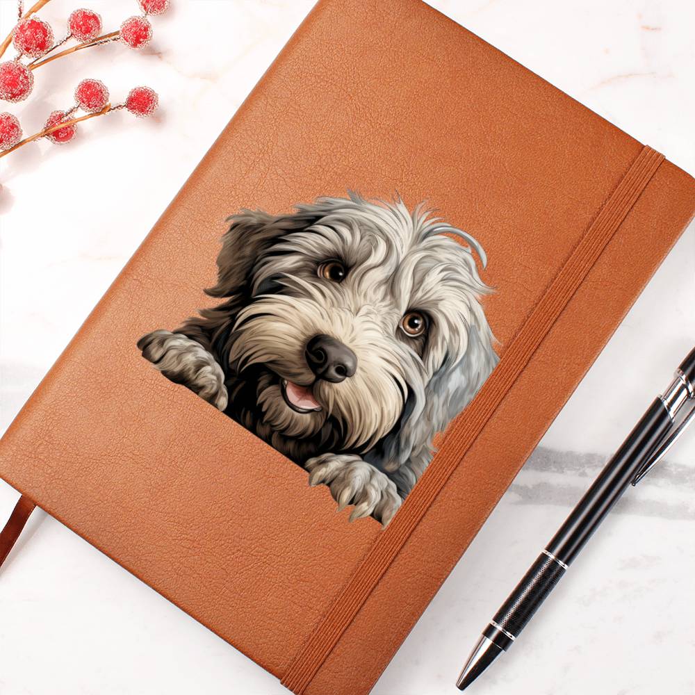 Bergamasco Peeking - Vegan Leather Journal