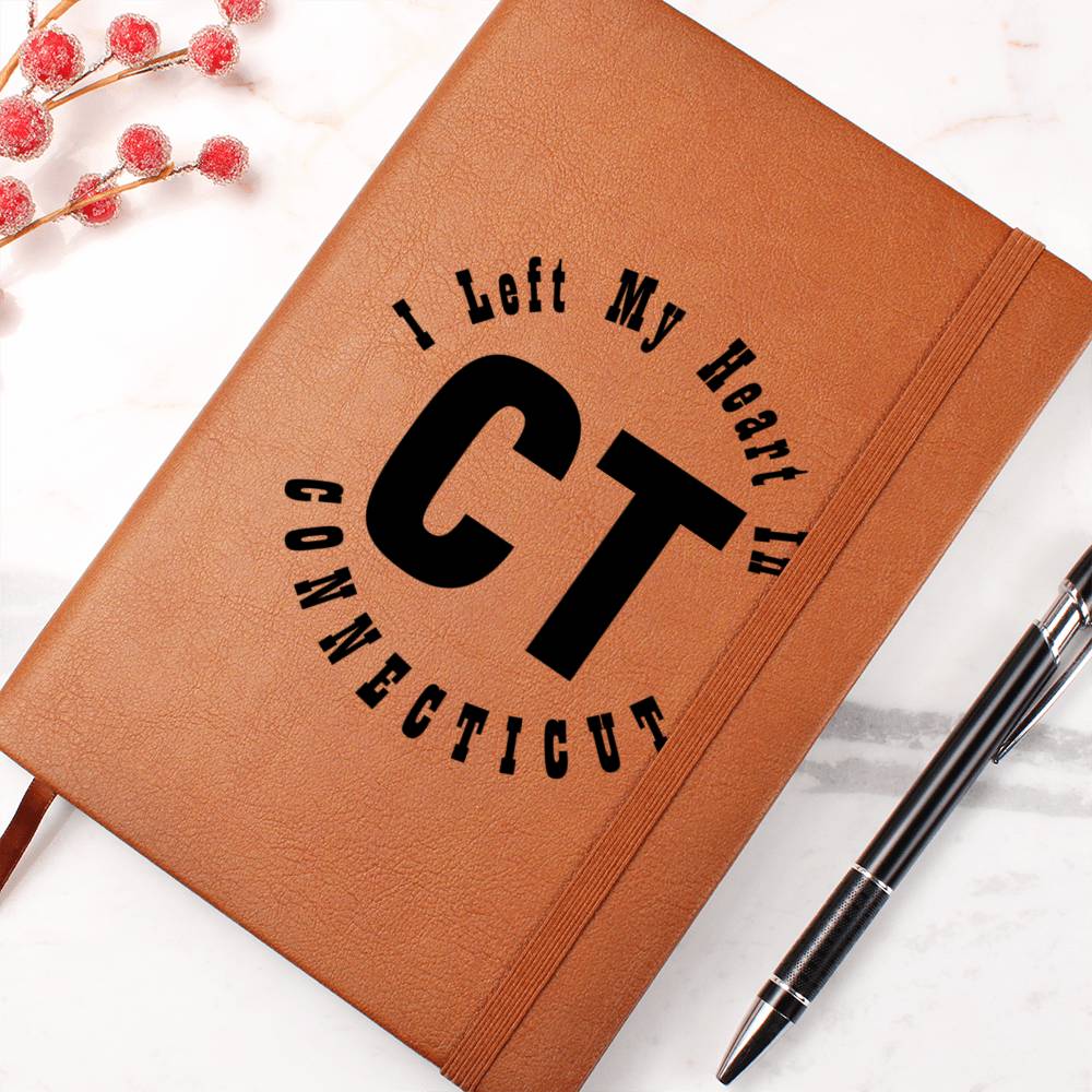 Heart In Connecticut v01 - Vegan Leather Journal