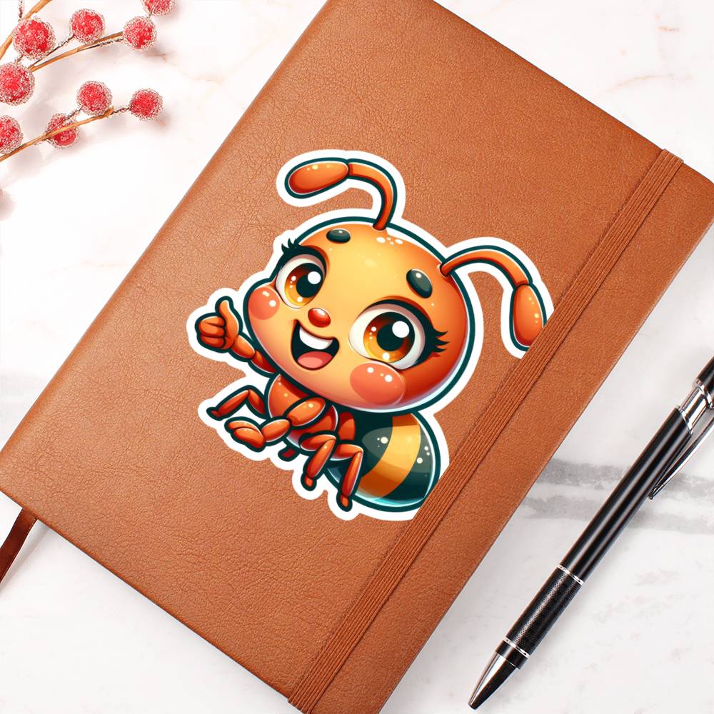 Cute Ant sticker 05  - Vegan Leather Journal
