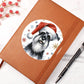 Christmas Dog - Standard Schnauzer - Vegan Leather Journal