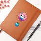 Cute Back to School Sticker 026 - Vegan Leather Journal