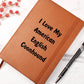Love My American English Coonhound v4 - Vegan Leather Journal