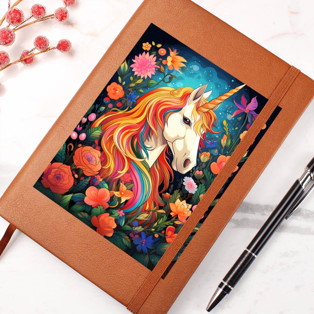Cute Unicorn 020 - Vegan Leather Journal