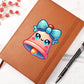Cute Back to School Sticker 084 - Vegan Leather Journal