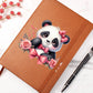 Valentine's Day Panda 021 - Vegan Leather Journal