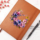 Floral Flower Wreath 097 - Vegan Leather Journal