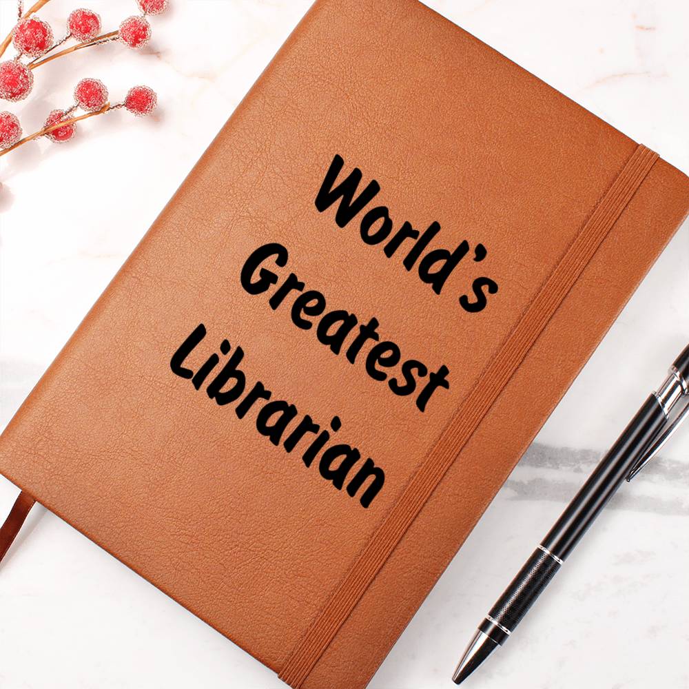World's Greatest Librarian v1 - Vegan Leather Journal