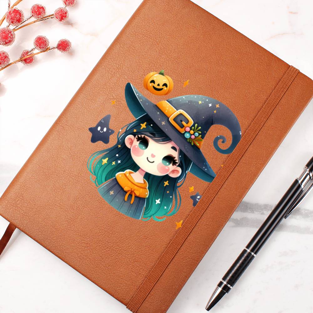 Cute Halloween Sticker 030 - Vegan Leather Journal