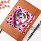 Valentine's Day Cat And Zipper 002 - Vegan Leather Journal