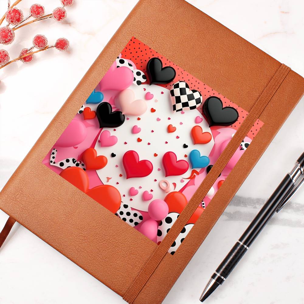 Valentine's Day Pop Art 14 - Vegan Leather Journal