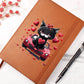 Valentine's Day Black Cat 016 - Vegan Leather Journal