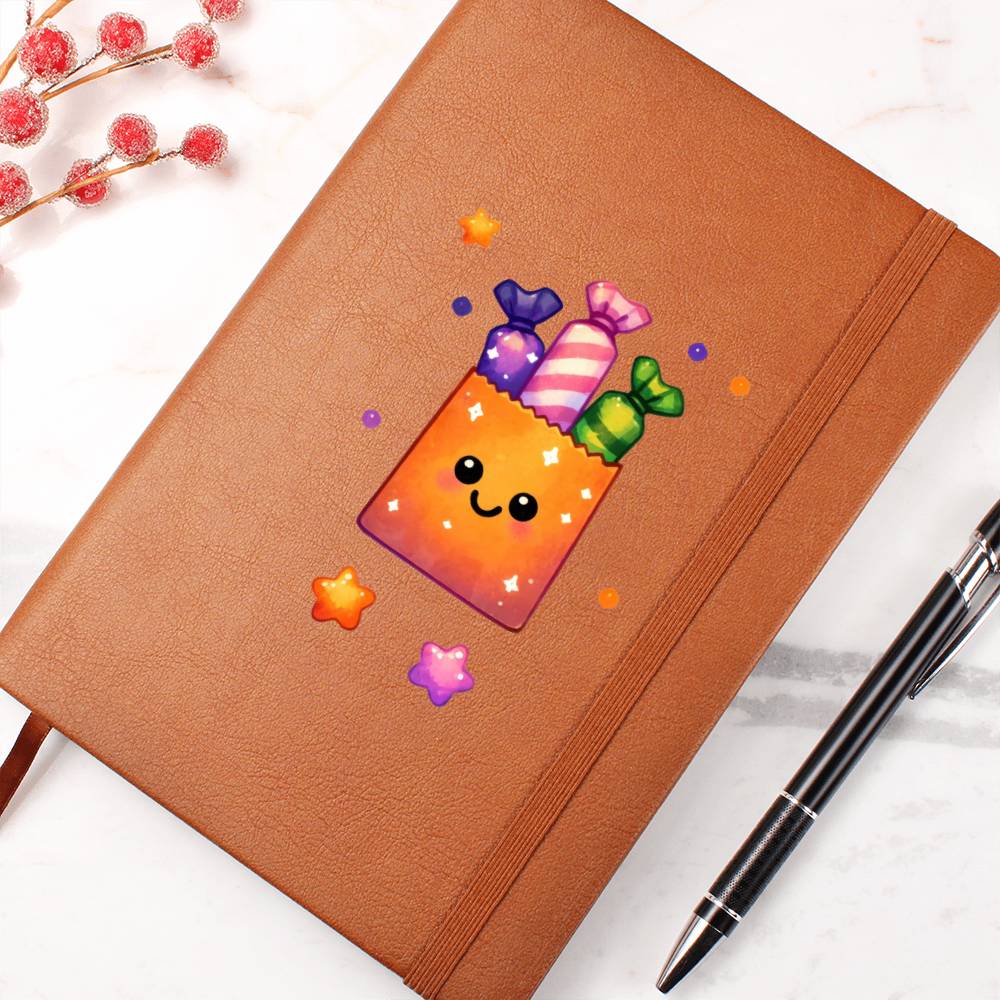 Cute Halloween Sticker 020 - Vegan Leather Journal