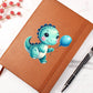 Colorful Baby Dinosaur 051 - Vegan Leather Journal