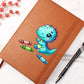 Colorful Baby Dinosaur 056 - Vegan Leather Journal