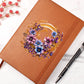 Floral Flower Wreath 124 - Vegan Leather Journal